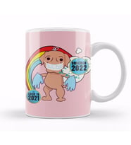 Sarcasm Funny Vintage DOG Saying Covid Hi Omicron Virus 2022 Kupa Bardak Porselen