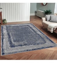 Eliana Home Dijital Baskı Yıkanabilir Kaymaz Taban Salon Halısı Ve Yolluk LNA0834-FNL44 (Mavi)