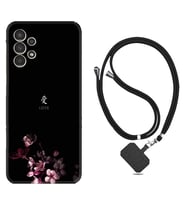 Samsung Galaxy M14 Kılıf Silikon Boyun Askılı İpli Desenli Silikon Love 1629