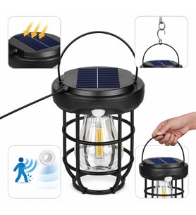 Plentiful  Solar Kamp Feneri – Güneş Enerjili, Otomatik Şarj ve Gece Işığı, Taşınabilir ve Asılabilir LED Dış Mekan Lamba