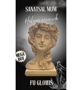 Fu Glowis Dev Boy Antik Helena Tanrıça Figürlü Heykelde Dekoratif Kokulu Mum Hediyelik  Özel Seri (Soğuk Beyaz)