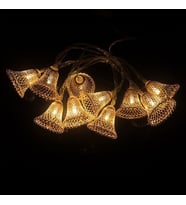 Parti ve Özel Gün Dekorasyonu Çan Şeklinde Metal Şerit Led Işık (4767)