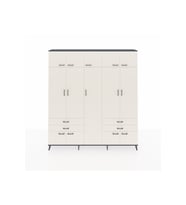Arges Gardrop 12 Raflı 4 Çekmeceli 2 Askılı 220x30x243 Antrasit-Aytaşı
