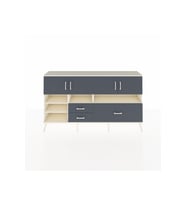 Arges Konsol 8 Raflı 3 Çekmeceli 4 Kapaklı 176x30x99 Aytaşı-Antrasit