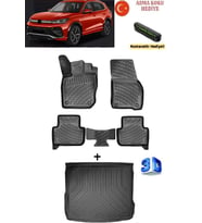 Rizline Volkswagen Tiguan 2024 Sonrası Uyumlu 3D Havuzlu Paspas ve Bagaj Havuzu Seti (Stepneli - Üst Kademe)ASMA KOKU VE NUMARATÖR HEDİYELİ