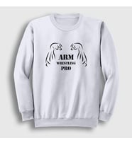 Presmono Unisex Beyaz Arm Wrestling Pro Bilek Güreşi Sweatshirt 495542tt (Beyaz)