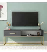 MİRA TV SEHPASI ANTRASİT - GOLD