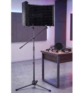 Midex PF-43X Set Mikrofon Ses Yalıtım Paneli (69x26cm) Stand Filtre Shock Mount XLR Kablo Sünger