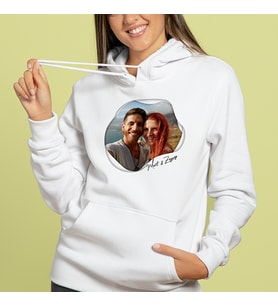 Kişiye Özel Fotoğraf Baskılı Sweatshirt Kapşonlu
