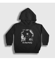 Presmono Unisex Çocuk Siyah Perky Wednesday Addams Family Addams Ailesi Kapüşonlu Sweatshirt 365842tt