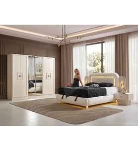 LUCCA MDF YATAK ODASI TAKIMI (2+2+2 KAPILI)