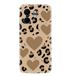 Infinix Smart 9 Kılıf Boutique Baskılı Resimli Leopar Kalp Pcode -068