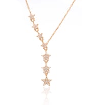 Zirkon Taşlı Rose Kaplama Yıldız Tasarım 925 Ayar Gümüş Kadın Kolye 201024389