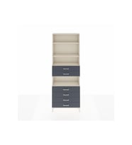 Arges Dolap 4 Raflı 6 Çekmeceli 88x30x243 Aytaşı-Antrasit
