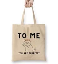 Funny Cat To Me You Are Purrfect Bez Çanta Uzun Saplı
