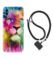 General Mobile Gm 23 Kılıf Resimli Boyun Askılı İpli Desenli Silikon Colorfull Leon 2 1388