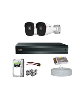 RİVO Dcam 2 Kameralı 40 Metre Gece Görüşlü Set 500GB Hdd