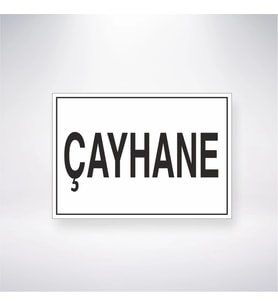 Çayhane 21x28 Arkası Yapışkanlı Levha