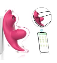 Akıllı Telefon Uyumlu Manyetik Şarjlı Çift Motorlu Vibratör Rose G Noktası ve Klitoris Uyarıcı