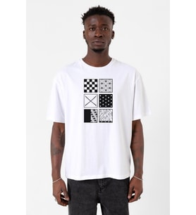 Demon Slayer Anime Patterns Beyaz Erkek Oversize Tshirt