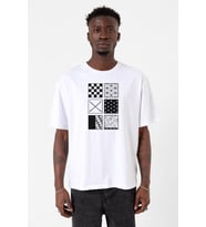 Demon Slayer Anime Patterns Beyaz Erkek Oversize Tshirt