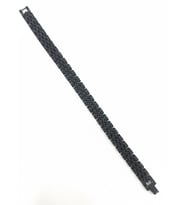 Siyah Çelik Erkek Çelik Bileklik Boy 21.5 Cm / 1.0 Cm - Ebl0066
