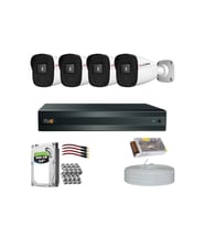 RİVO Dcam 4 Kameralı 40 Metre Gece Görüşlü Set 500GB Hdd
