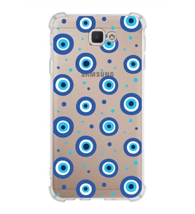 PrintiFy Samsung Galaxy J7 Prime 2 Uyumlu Nazar Boncuğu 1 Baskılı Şeffaf Köşe Korumalı Antişok Kılıf
