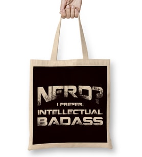 Intellectual Nerd Geek Computer Science Programmer Developer Bez Çanta Uzun Saplı