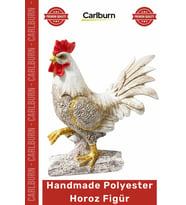 #Figür El İşçiliği Handmade Dokulu Dayanıklı Rustik Ofis Ev Dekor Özel Tasarım Polyester Horoz Figür