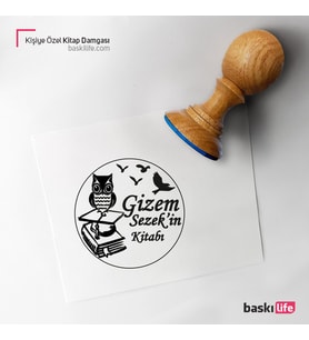Kişiye Özel Kitap Damgası Kitap Mührü Kaşe Kitap Mühür Özel Damga 44
