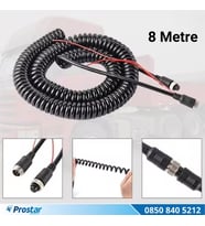 8 Metre 4 pin aviation trigger tetik destekli Spiral uzatma Kablosu