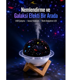 USB bağlantılı projektör ışıklı taşınabilir mini ha nemlendirici ve aroma difüzörü