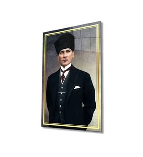 Miyrem Glasses Collection -A1^#  Atatürk Cam Tablo Cam Tablo (Çok Renkli)