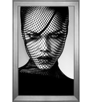 Kadın Motifli Kanvas Tablo 50 x 70 cm Silver Çerçeve