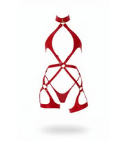 Mulvxbrf Brf02 Kırmızı Harness Takım Deri Metal Halka Detaylı - Brf1331 (Mulvix)