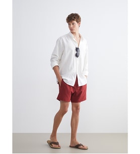LCW SWIMWEAR Kahverengi Kısa Boy Erkek Deniz Şortu