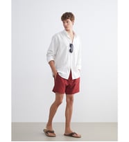 LCW SWIMWEAR Kahverengi Kısa Boy Erkek Deniz Şortu