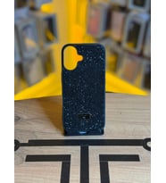 İphone 16 Uyumlu Taş Desenli Silikon Yumuşak Kılıf (Siyah)