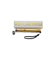 LAZER POINTER USB Lİ - GOLD YEŞİL LAZER METAL KASA BEYAZ KUTU (5690)