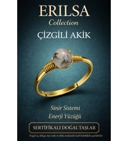 Sertifikalı Sinir Sistemi Enerji Yüzüğü – Çizgili Akik Ayarlanabilir Gold İnce Kasa İkizler Yengeç (Çok Renkli)