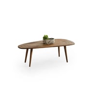 FAVdecor Sweet Masif Doğal Ahşap Orta Sehpa, Modern Masif Orta Sehpa (Ceviz)