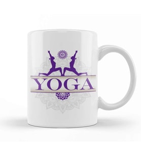 Yoga Practice Kupa Bardak Porselen