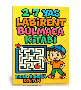2-7 Yaş Çocuklar İçin Labirent Bulmaca Kitabı (58 TAM Sayfa Spiralli)