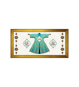 Etnik Motifli Kanvas Tablo 50 x 70 cm Gold Çerçeve