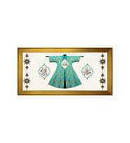 Etnik Motifli Kanvas Tablo 50 x 70 cm Gold Çerçeve