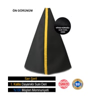 Audi A5 Siyah Deri Özel Tasarım Sarı Şerit Spor Dikiş Vites Körüğü