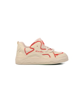 United Colors Of Benetton Bej-Siyah Kadın Sneaker BNI-10100 Z