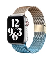 E2M APPLE WATCH 42-44-45-49MM KRD-31 METAL ÇİFT RENKLİ GOLD KORDON