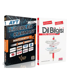 Liderler Karması AYT Matematik 8 Yayın 8 Deneme ve AKM Dil Bilgisi Soru Bankası Seti 2 Kitap